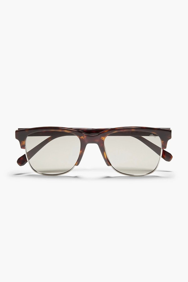 D Frame Tortoiseshell Acetate Sunglasses from BRIONI