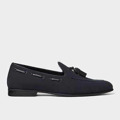 Blue Fabric Loafers from Zara