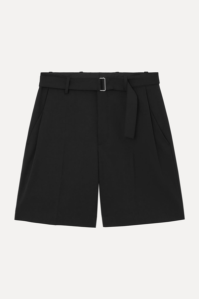 Belted Wool-Blend Shorts from COS