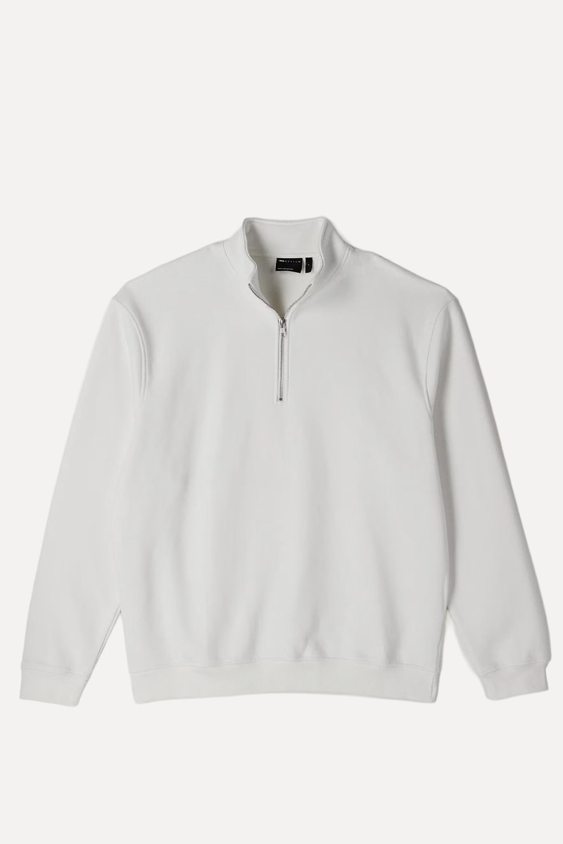 Essentials Relaxed Fit Quarter Zip from ASOS DESIGN